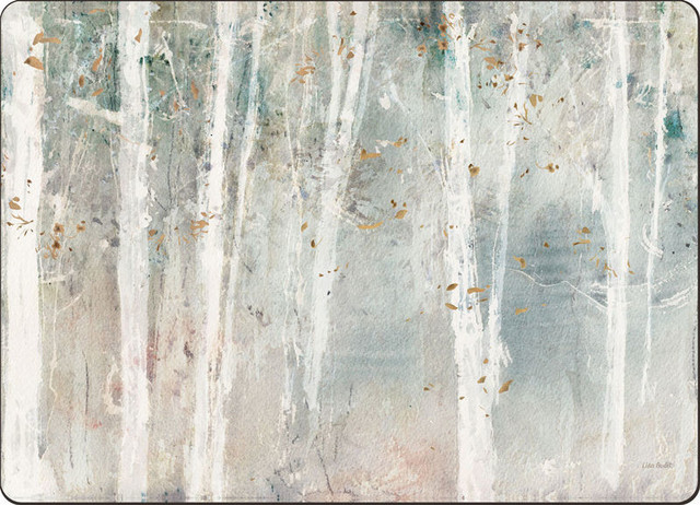 4 Hardboard Cork Backed Placemats Woodland Trees Contemporary 4 Hardboard Cork Backed Placemats Woodland Trees