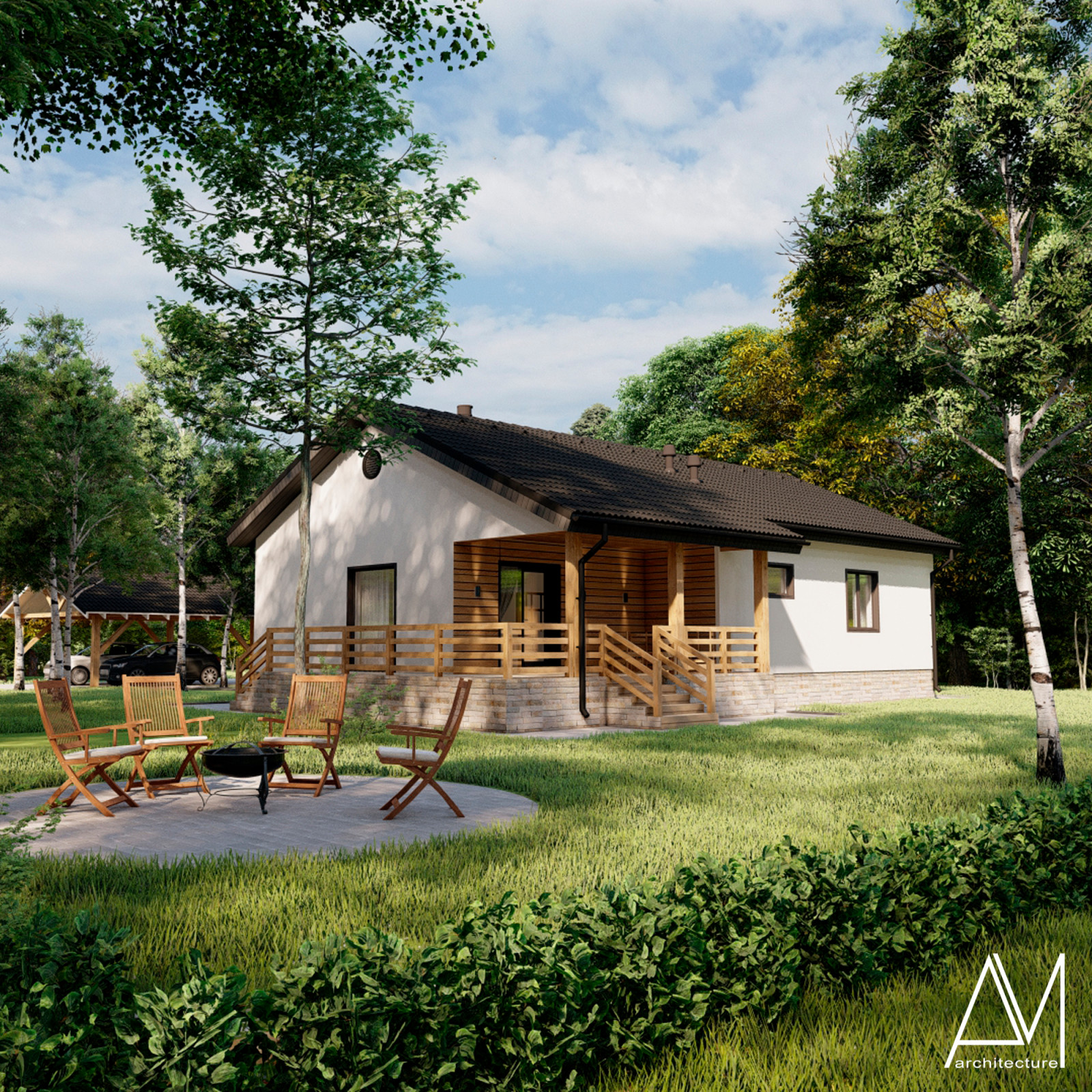 Каркасный дом в пригороде