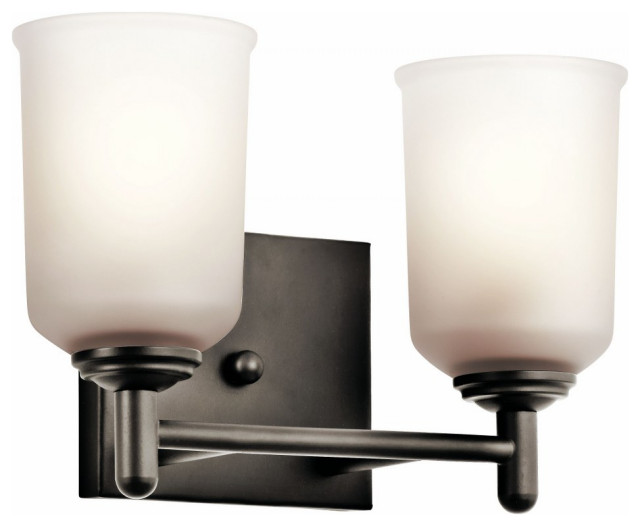 2 Light Vanity Light Approved for Damp Locations Transitional
