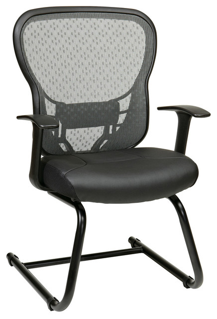 Deluxe R2 Spacegrid Back Visitors Chair With Fixed Arms - Contemporary ...