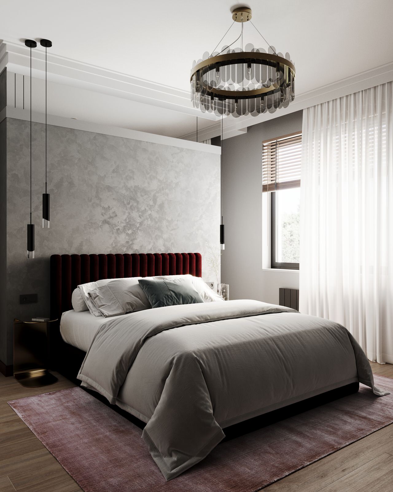 Стильный дом с красными акцентами