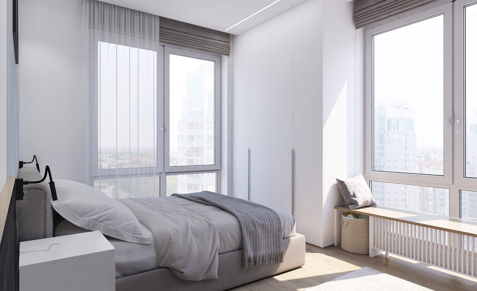 Квартира 50м2 в современном стиле для молодой семьи в ЖК "Ленинград"