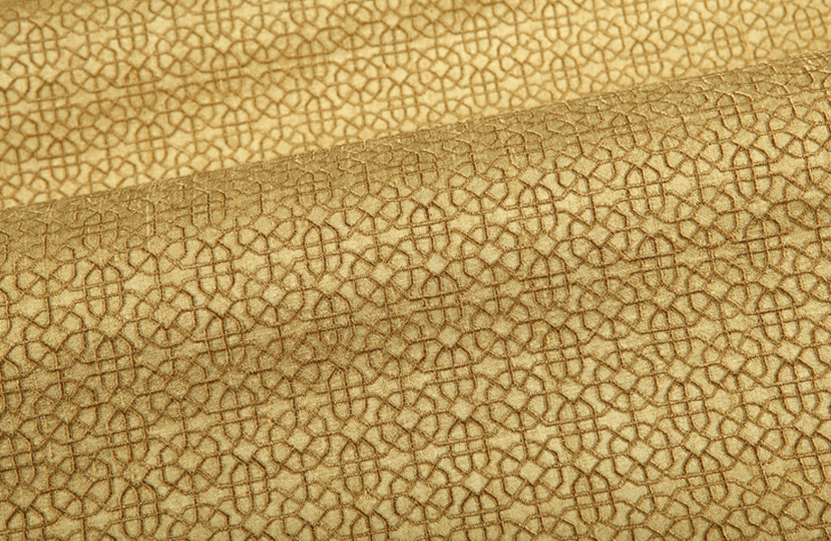 Jalli Fabric in Saffron