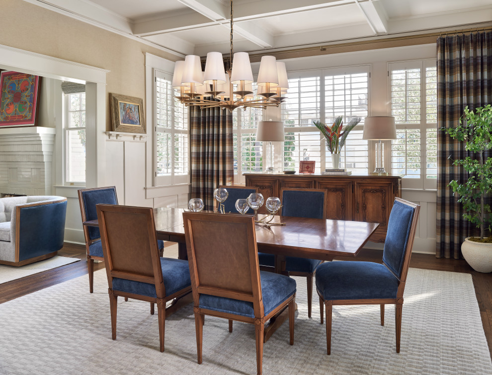 Example of a beach style dining room design in Tampa
