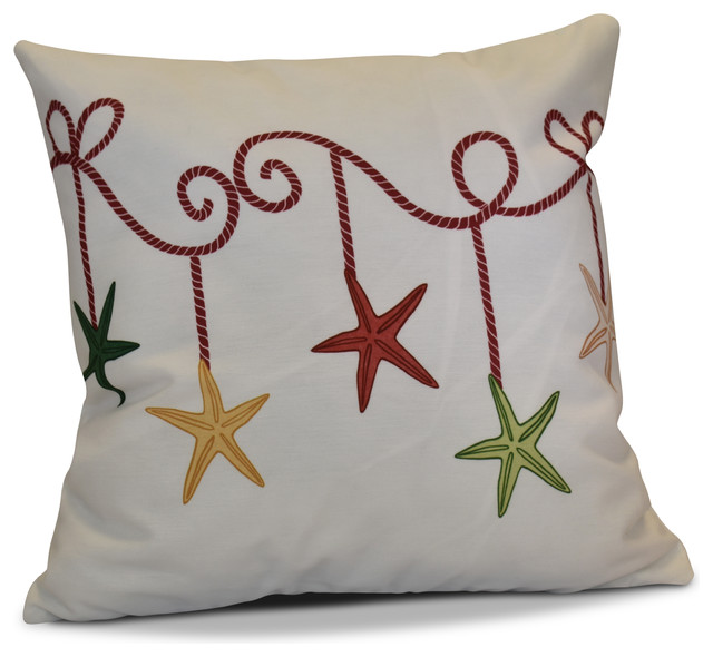 Decorative Holiday Pillow Geometric Print - Beach Style - Decorative Pillows - by E by Design