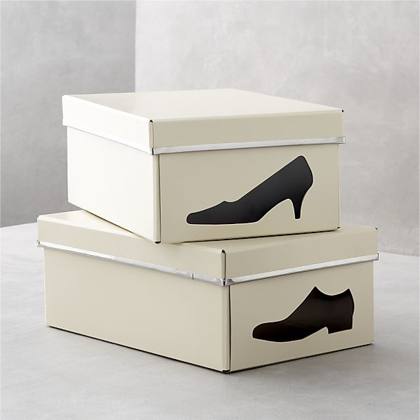 Bigso® Ivory Shoe Box with Icon