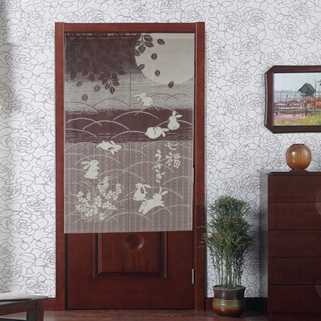 Full Happiness Rabbit Japanese Noren Door Curtain