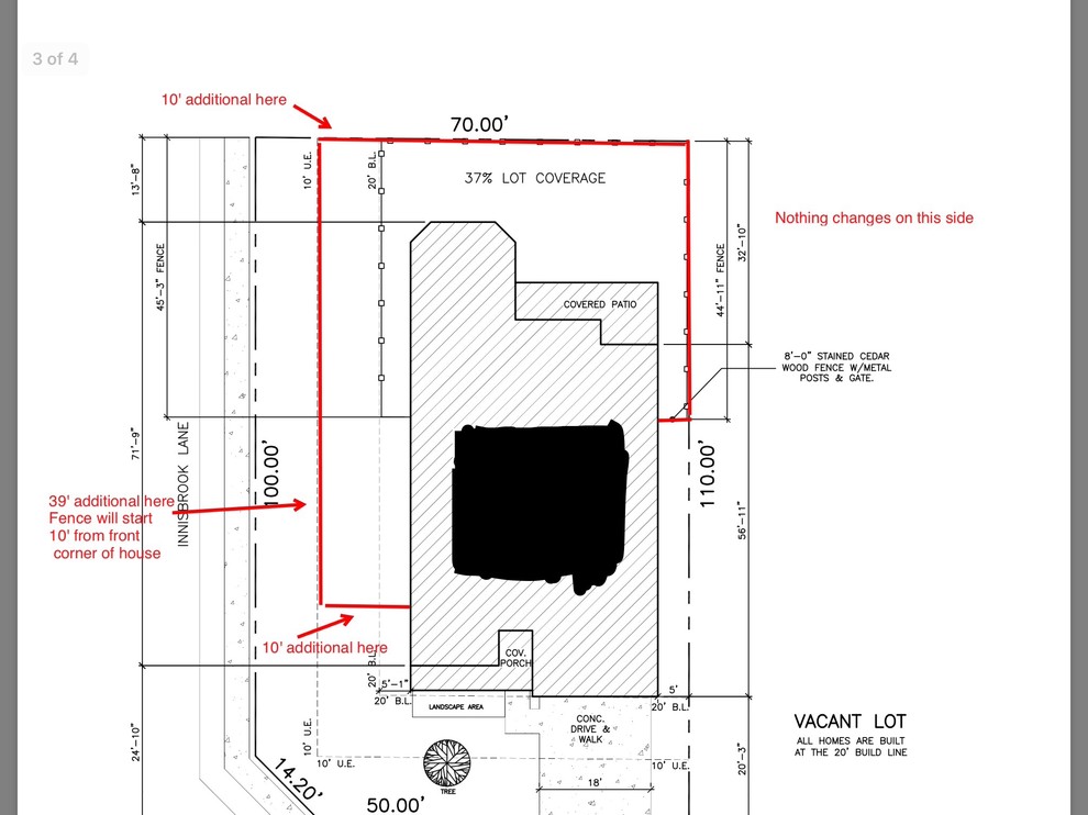 Corner lot (Front Yard set back) FRUSTRATED (VARIANCE??)