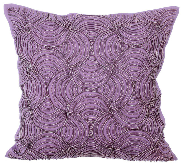 Purple Decorative Pillow Covers Cotton, Lavender Scented Contemporary