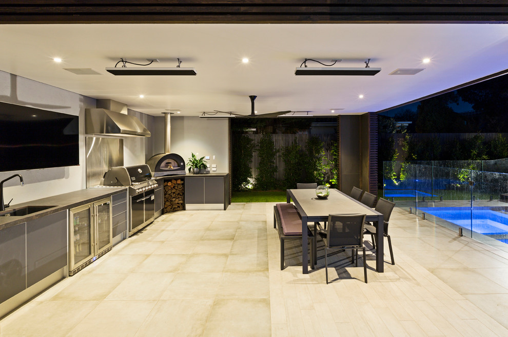 Contemporary patio in Melbourne.