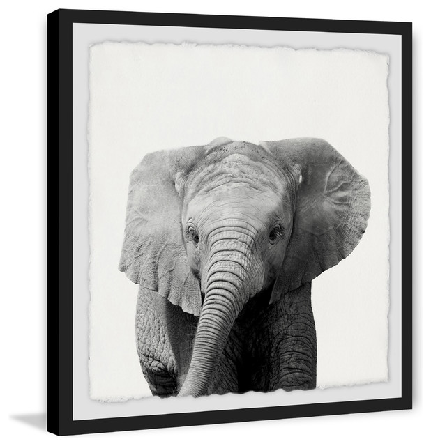 "King of the Elephants" Framed Painting Print, 24"x24"