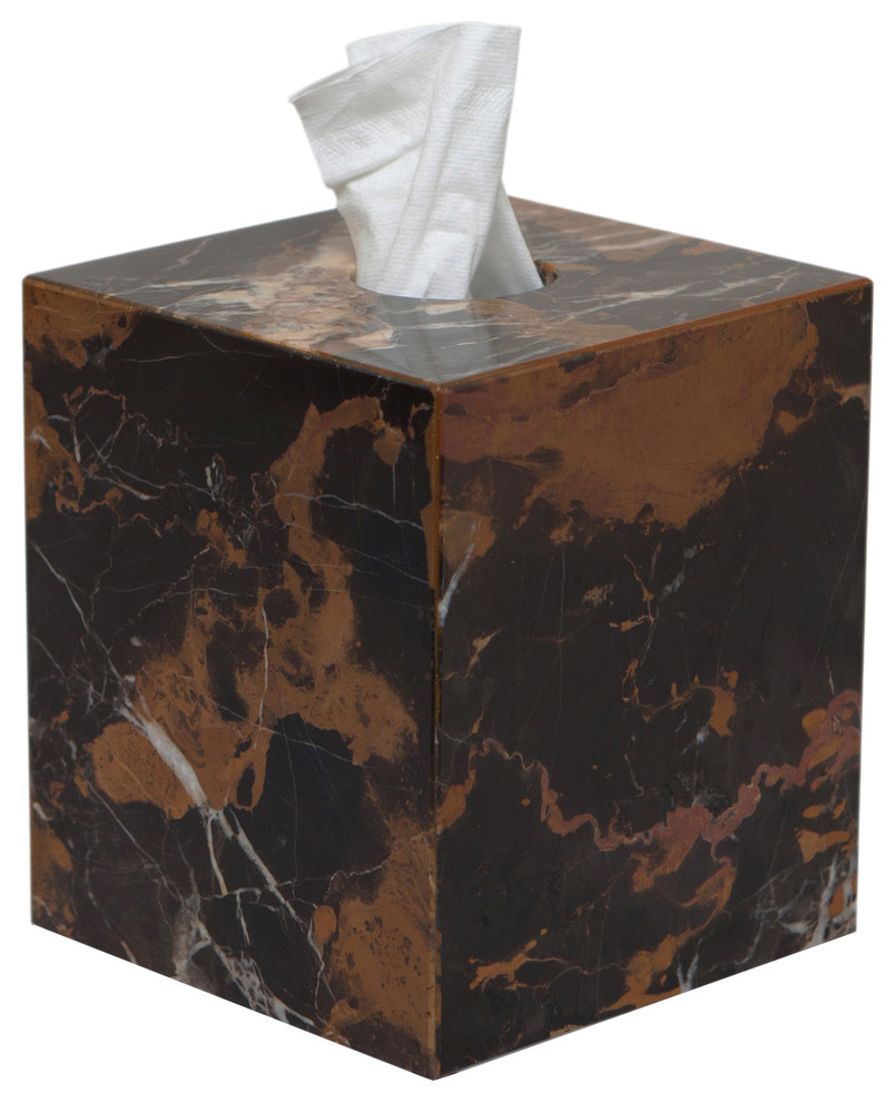 black marble tissue box cover