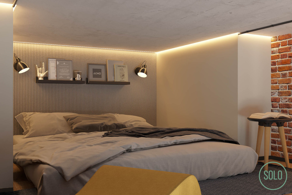 Лофт со спальней на втором уровне