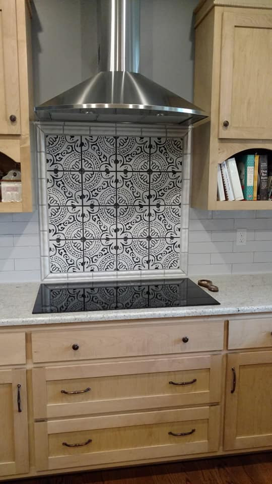 antic subway and quilted 8*8 backsplash