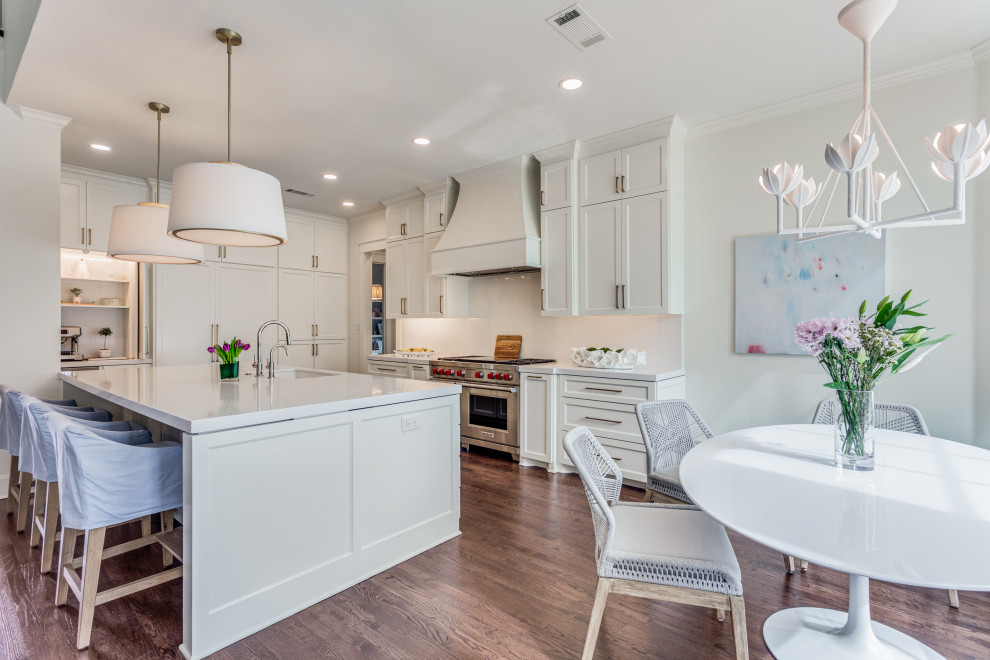 Inspiration for a transitional dining room remodel in Dallas