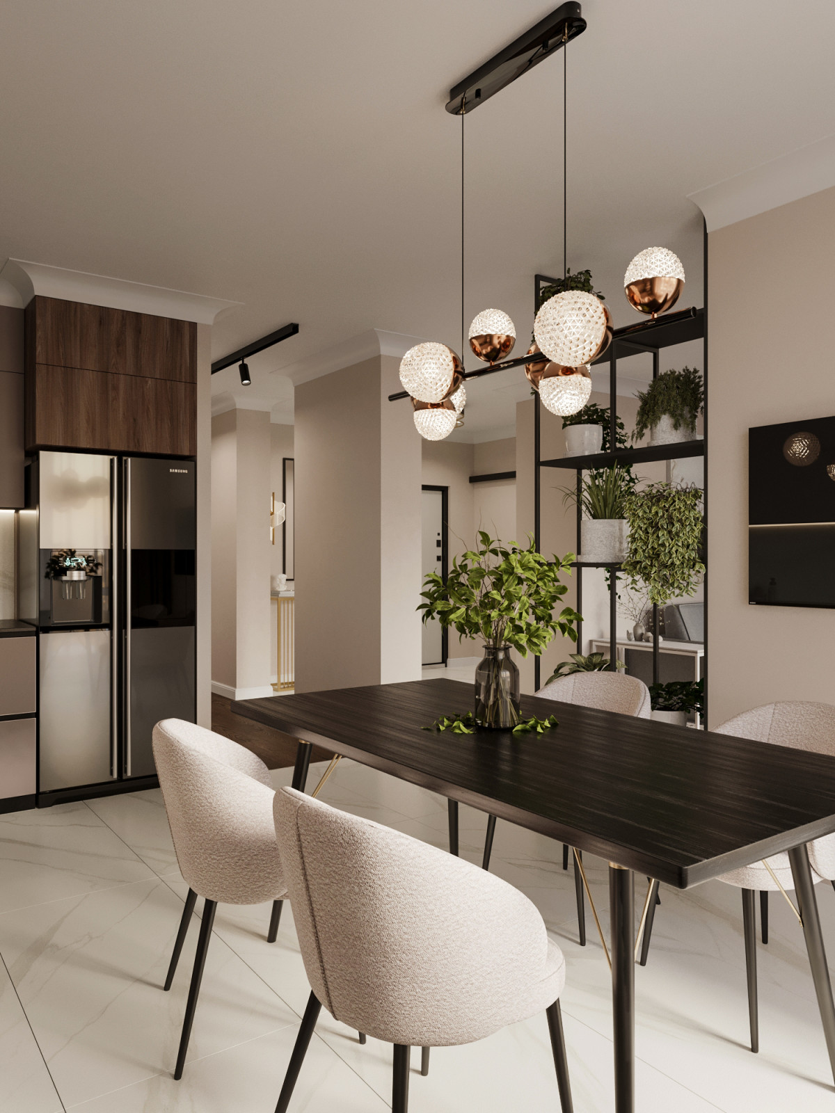 Дизайн проект 3-х комнатной квартиры "Зеленая роща"