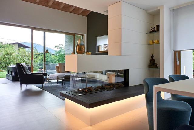Camino a gas - Lucius - Element 4 contemporain-salon