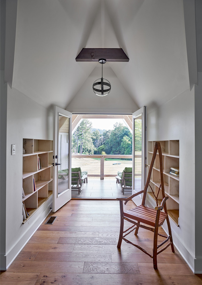 Example of a small cottage balcony design in Other