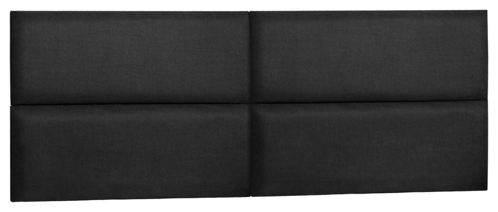 30"x 11.5" Upholstered Wall Mounted Headboard Panels, 12 PCs, Black