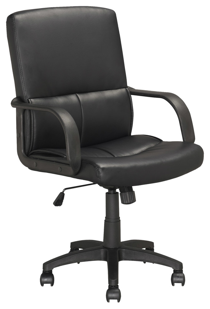 CorLiving Workspace Executive Office Chair in Black Leatherette