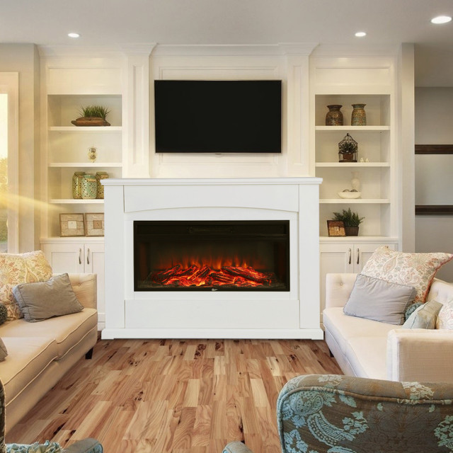 48 Inch Built In Electric Fireplace 1800W Indoor Heater - Modern ...