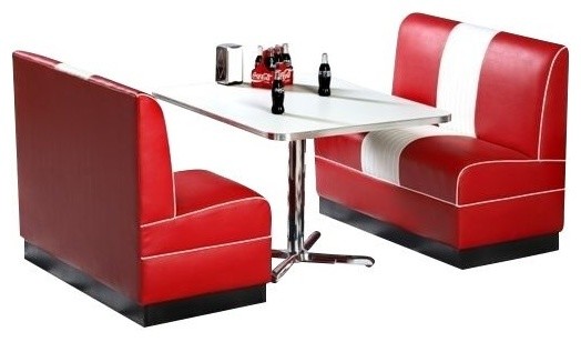 Classic 1950 S Retro Diner Booth Set, Dining Room Table Booth Style