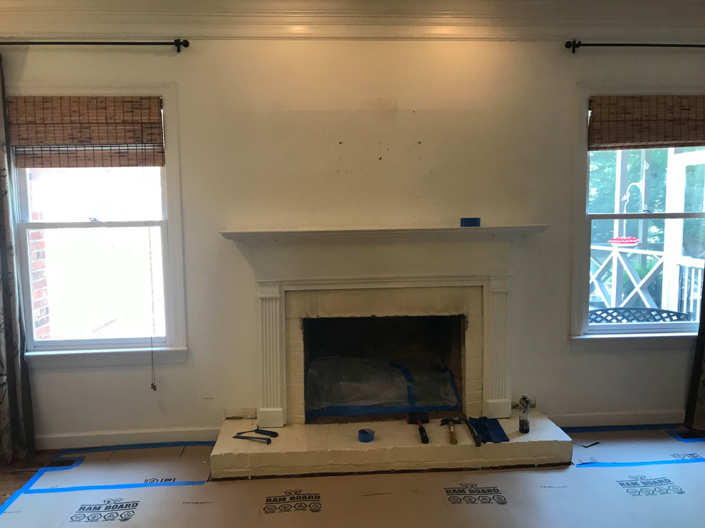 Interior Stone Fireplace Construction