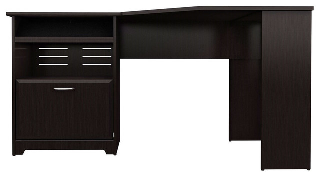 L Shaped Corner Computer Desk With File Drawer Espresso Wood Finish L Shaped Corner Computer Desk With File Drawer Espresso Wood Finish Desks And