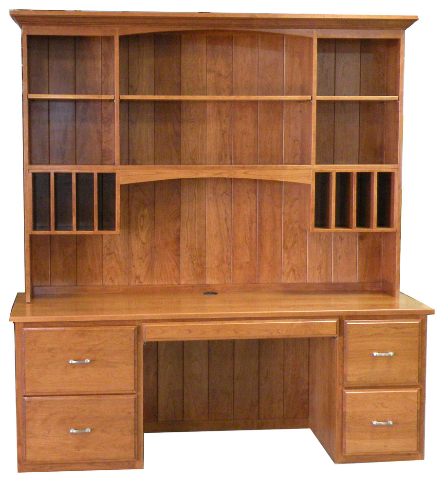 flat top desk with hutch