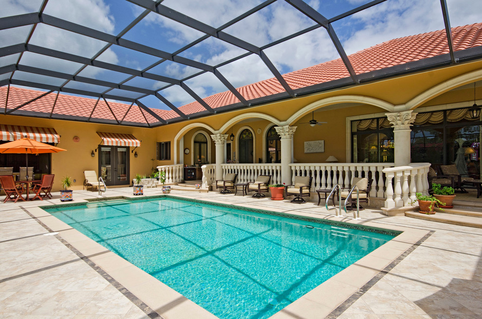 Photo of a mediterranean pool in Miami.