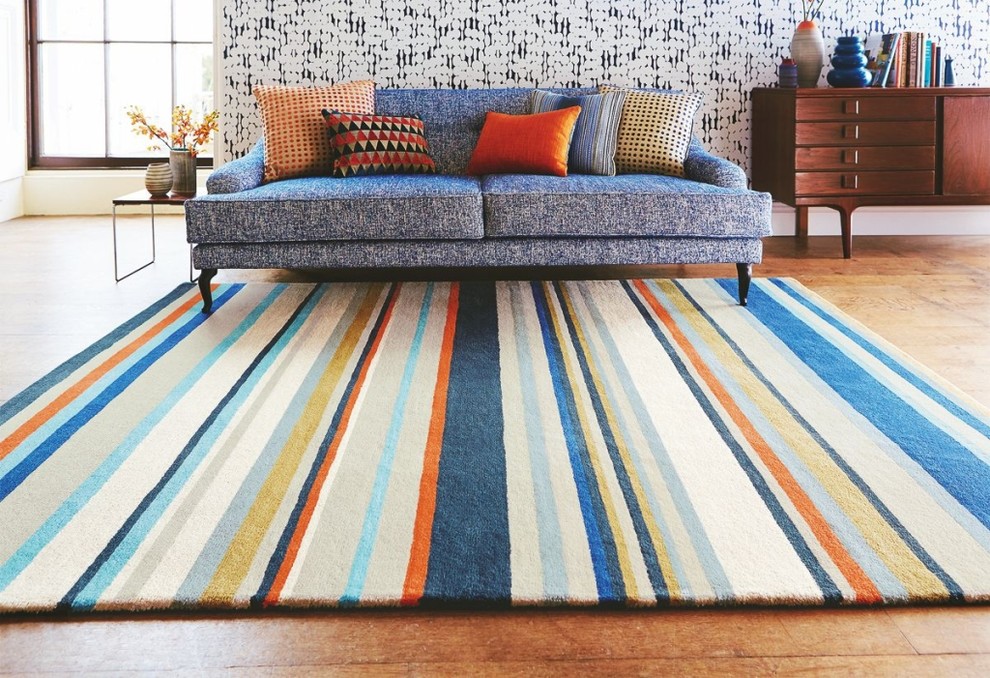 Фото ярких современных ковров в интерьере