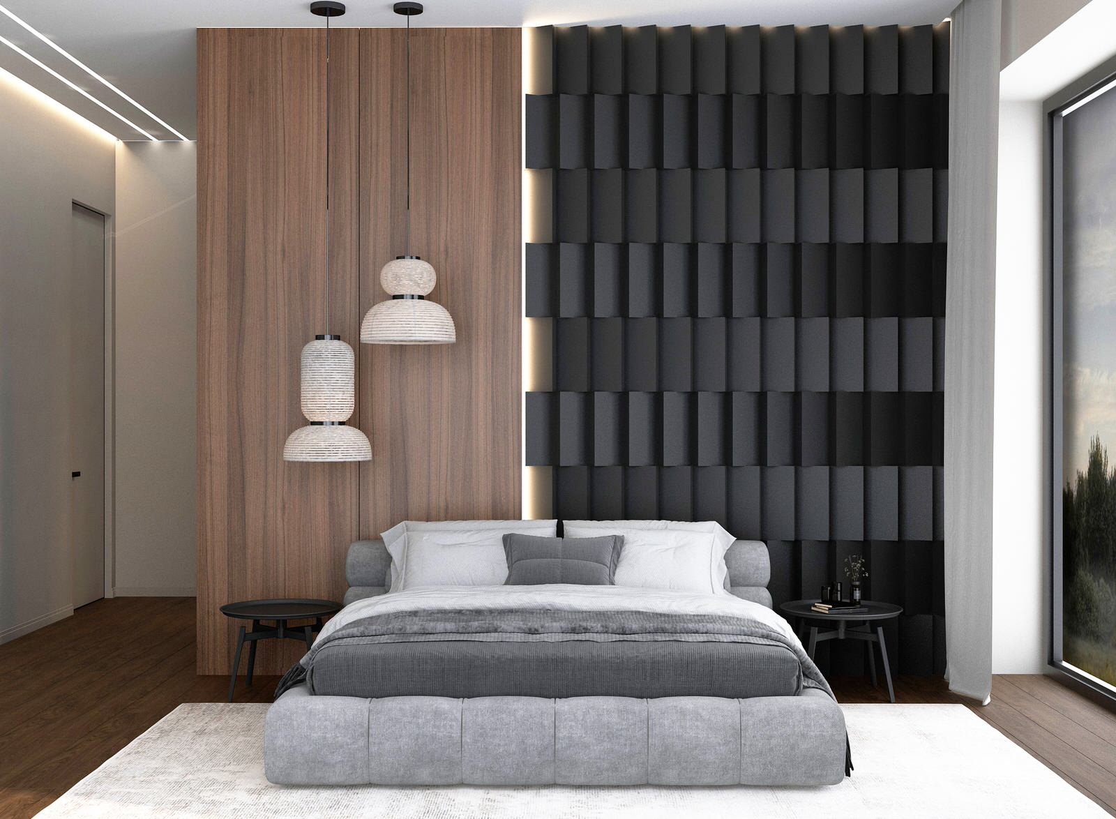 Мастер - спальня в загородном доме