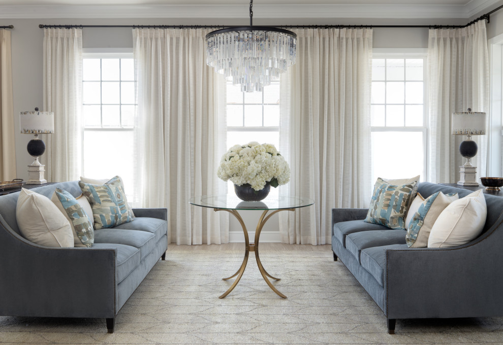Inspiration for a transitional living room in DC Metro.