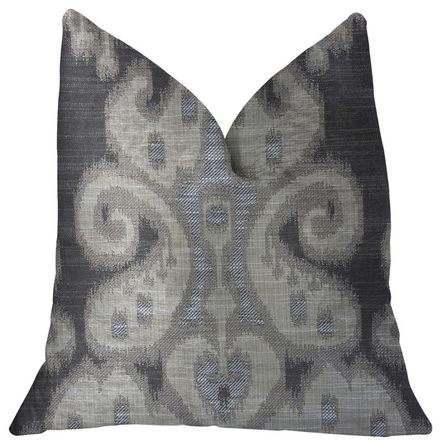 Social Butterfly Brown Shades Luxury Throw Pillow, 12"x20"