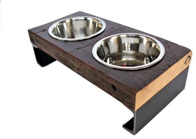 Elevated Dog Bowl Stand,  Rustic Dog Bowl