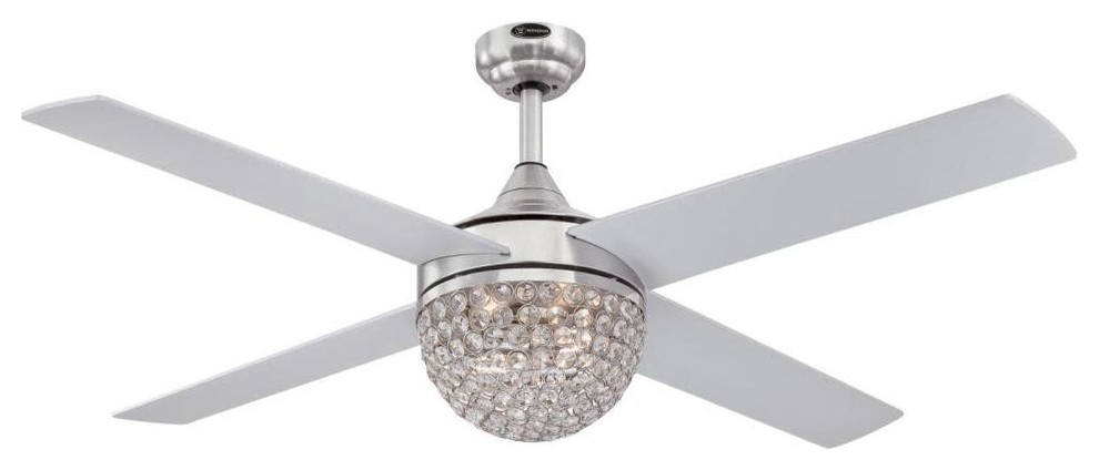 Westinghouse 7220600 Kelcie 52 4 Blade Led Ceiling Fan Transitional Fans By Buildcom Houzz - 52 Leonie 5 Blade Crystal Ceiling Fan With Light Kit Included