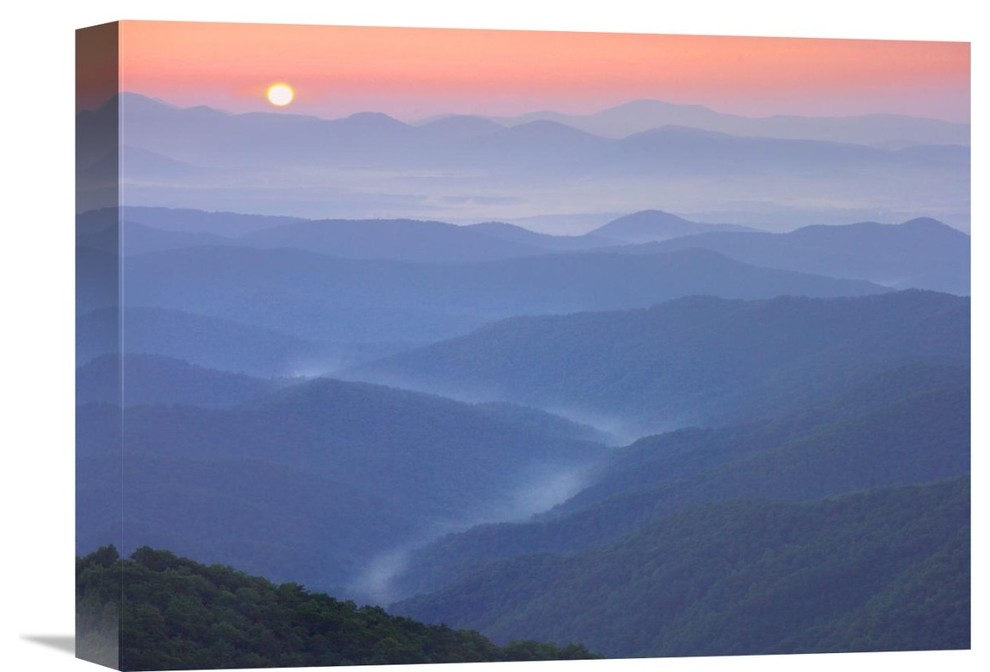 "Sunset Over The Pisgah National Forest From The Blue Ridge Parkway, NC" Artwork