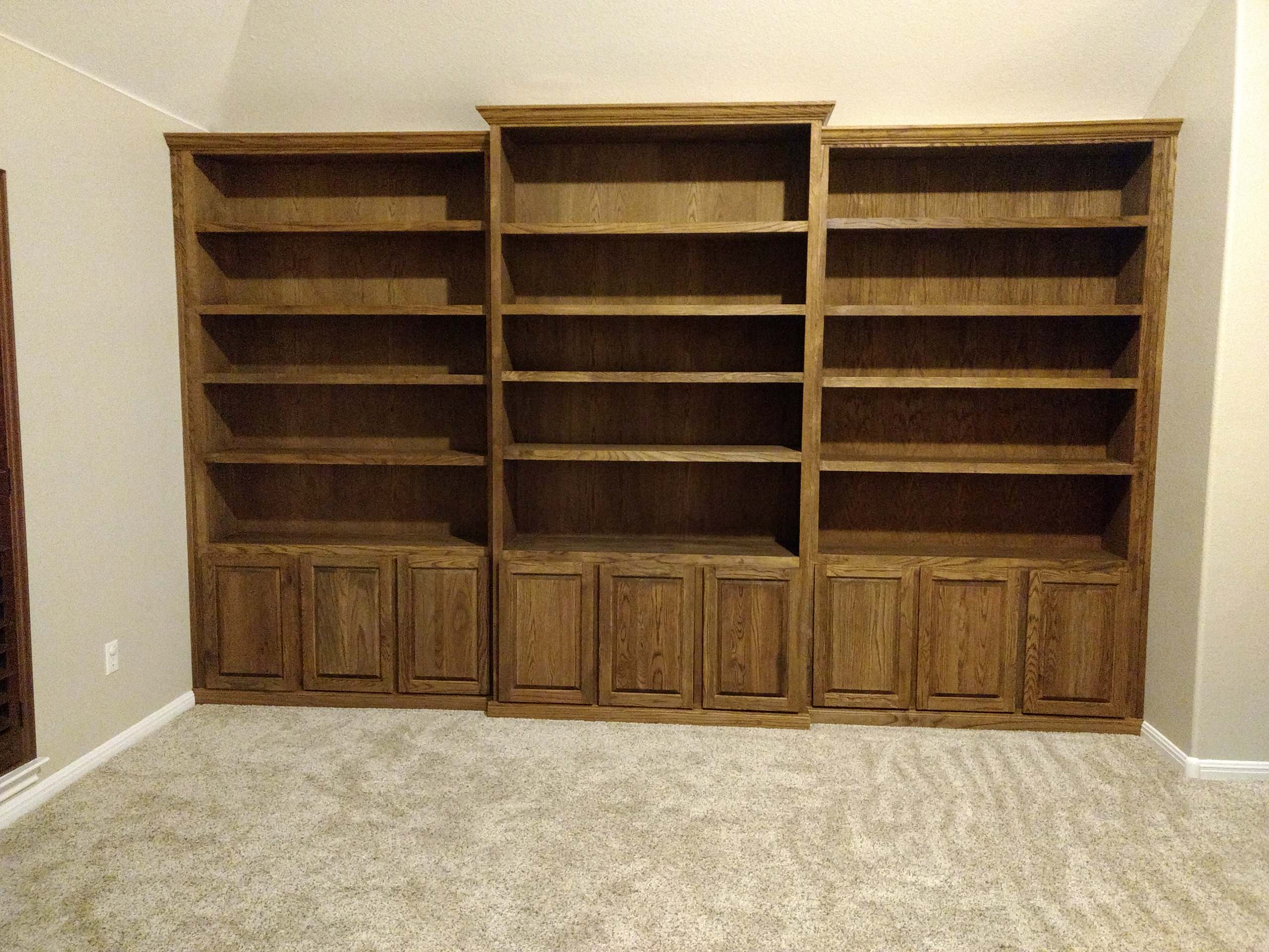 Oak Custom Book Shelves