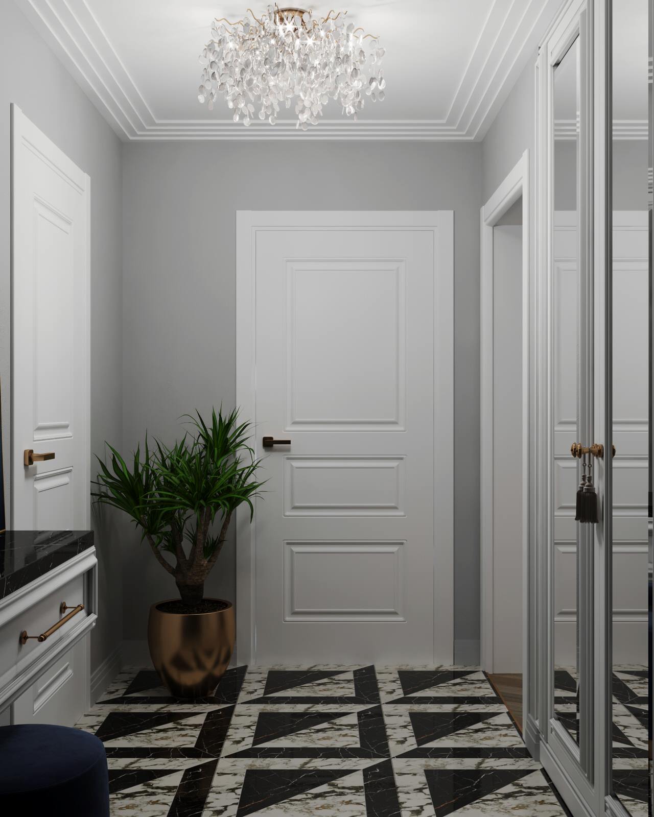 Дизайн проект однокомнатной квартиры в ЖК "Европейский" г. Тюмень