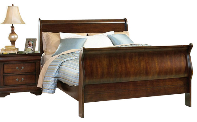 Homelegance Dijon II 3-Piece Sleigh Bedroom Set in Warm Cherry