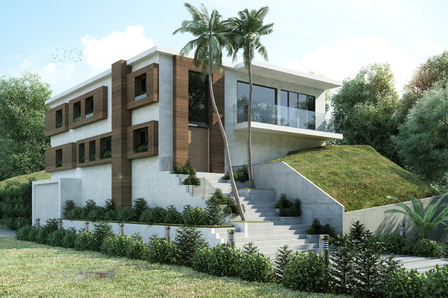 Cheviot Dr contemporain-facade