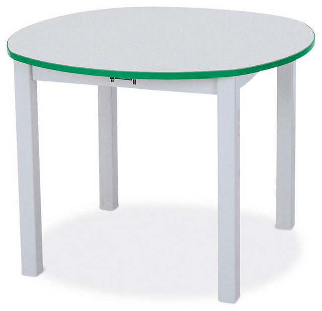Rainbow Accents Kids Multi-Purpose Round Table w Edge Banding (16 in. H - Teal)