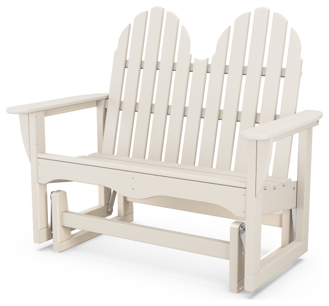 polywood classic adirondack glider bench