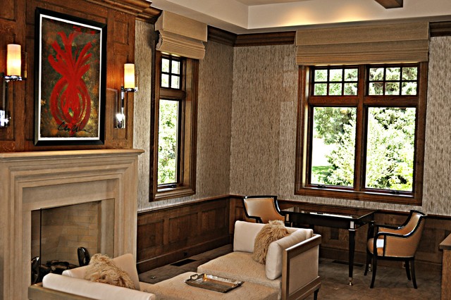 Cherry Hills Estate contemporary-home-office-and-library