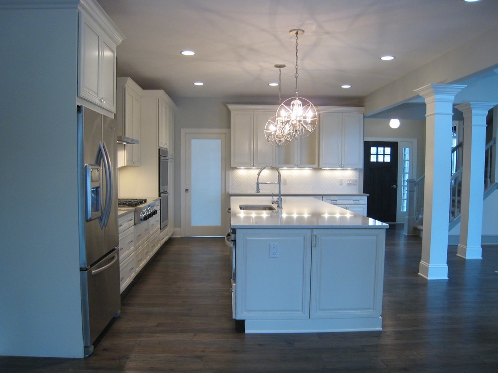 Transitional kitchen in Cleveland.
