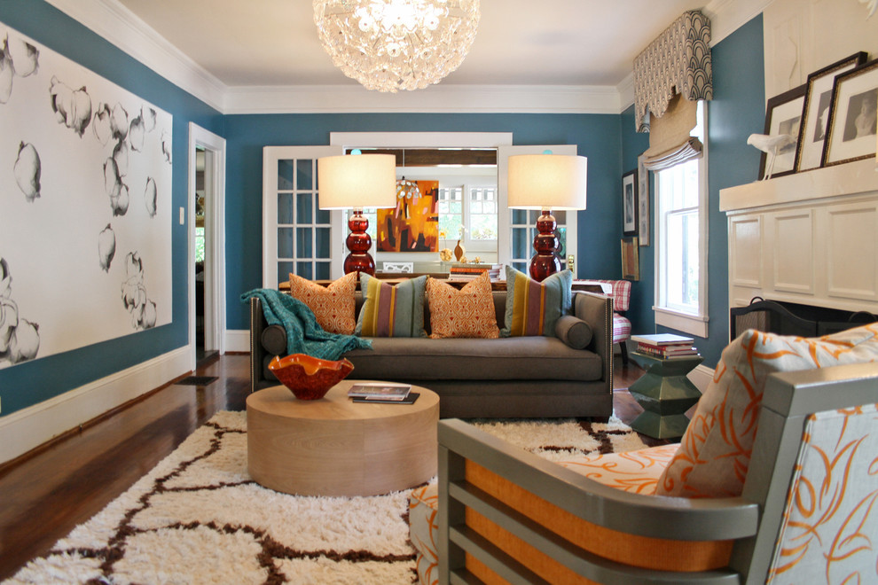 Design ideas for a transitional home design in Charlotte.