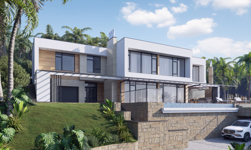 Проект дома в Сочи на участке с перепадом рельефа 20 метров