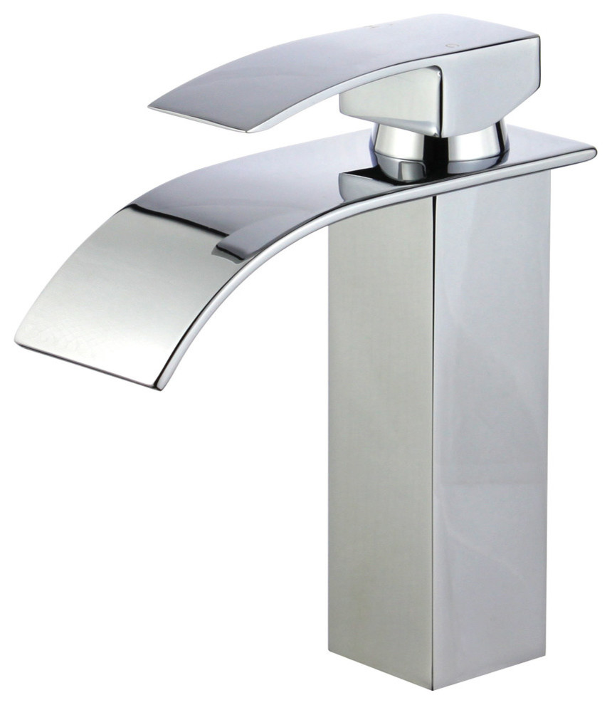 Santiago Single Handle Bathroom Vanity Faucet, Polished Chrome