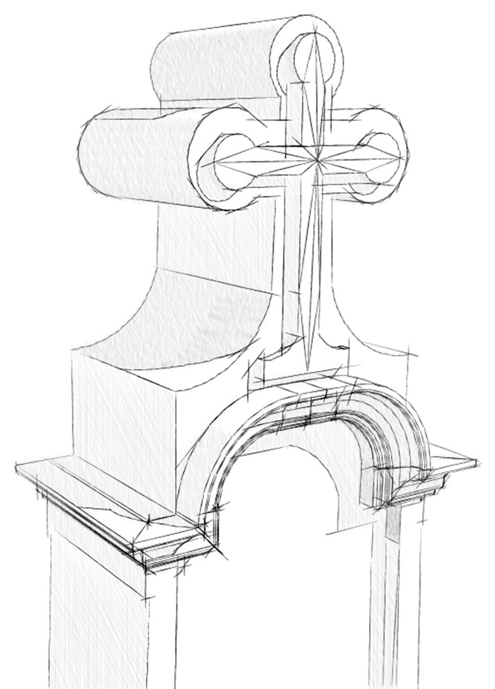 Модель могильного камня