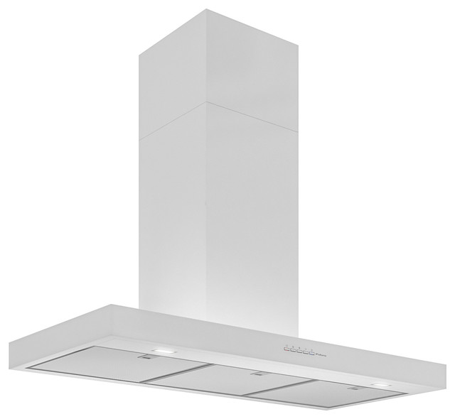 Futuro Futuro 36inch Minimal White Wall Range Hood Contemporary